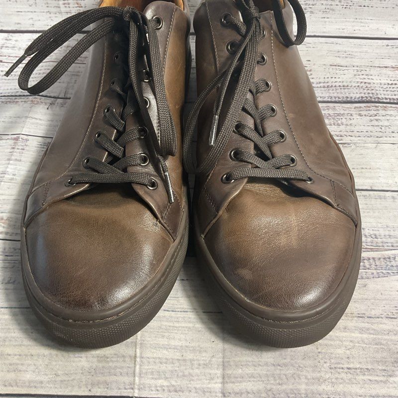 Thursday Everyday Brown Leather Low Top Sneaker Men's Size 14
