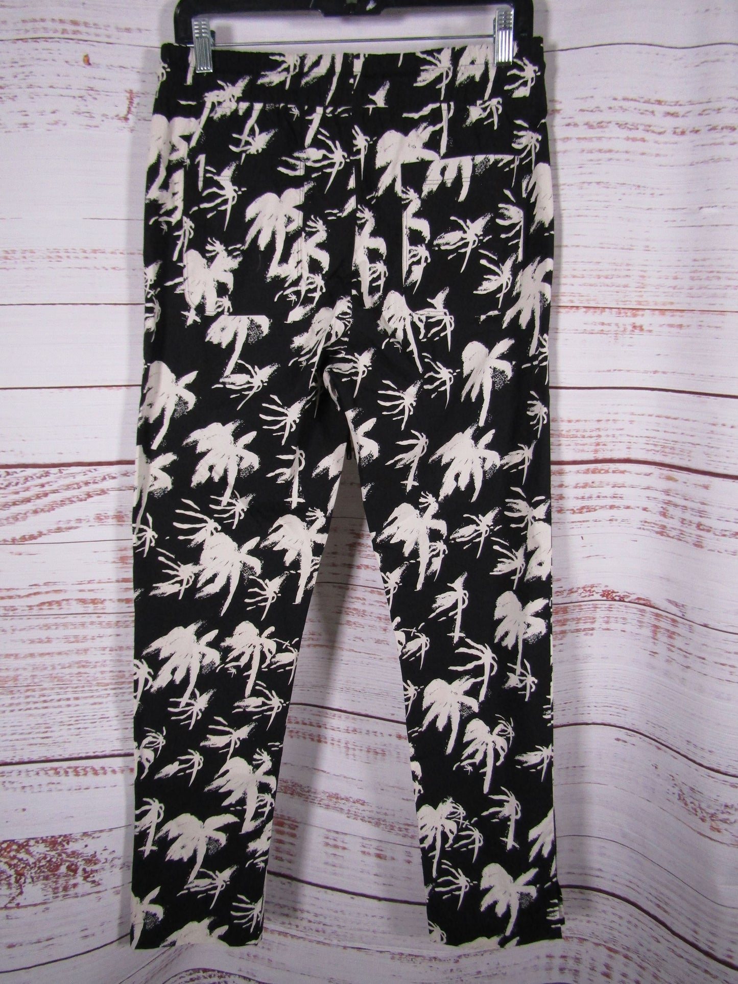 RTA Women's Black Palm Tree Print Pants Size S