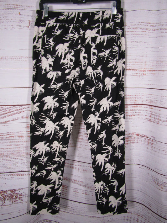 RTA Women's Black Palm Tree Print Pants Size S