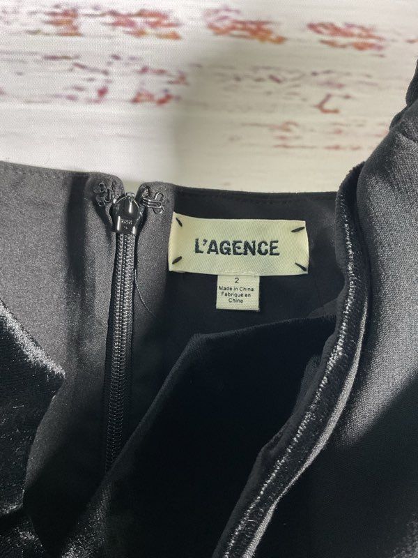 Women's L'AGENCE Black Jumpsuit Polyester Blend Size 2