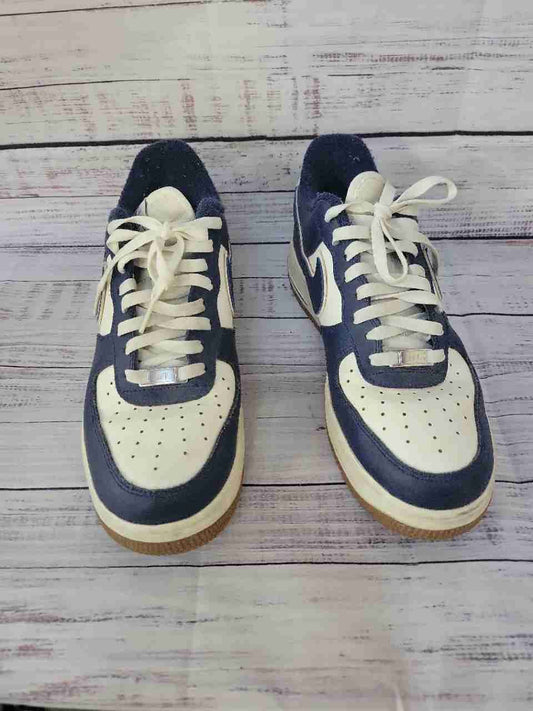 Men's Nike Air Force 1 Navy/white Sneaker Size 9