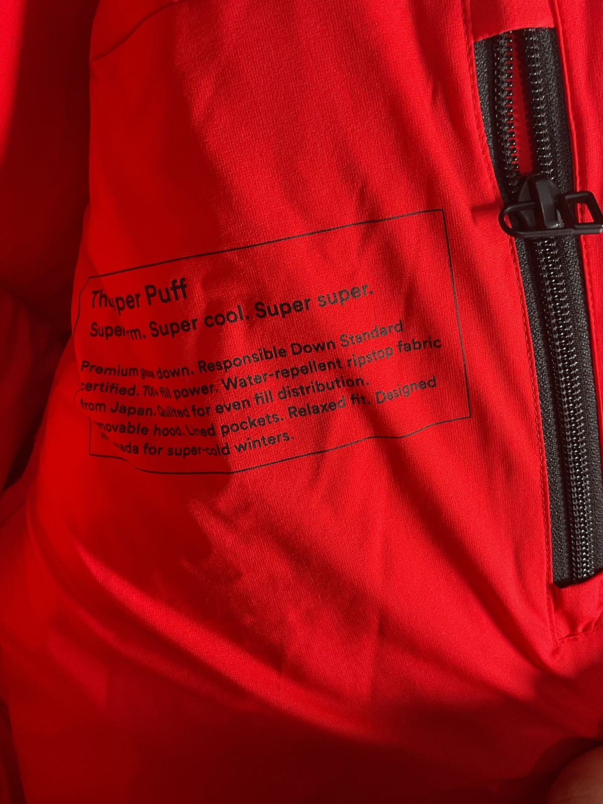 Tna Red 'The Super Puff' Jacket - Size 3XS