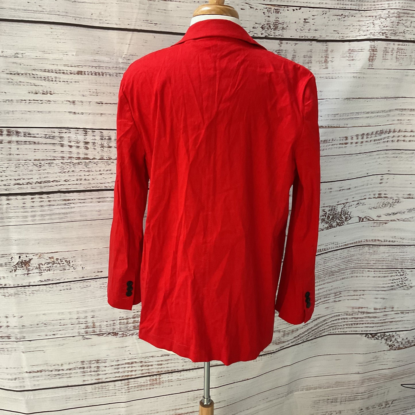 Theory Red Double Breasted Linen Blend Coat - Size 12