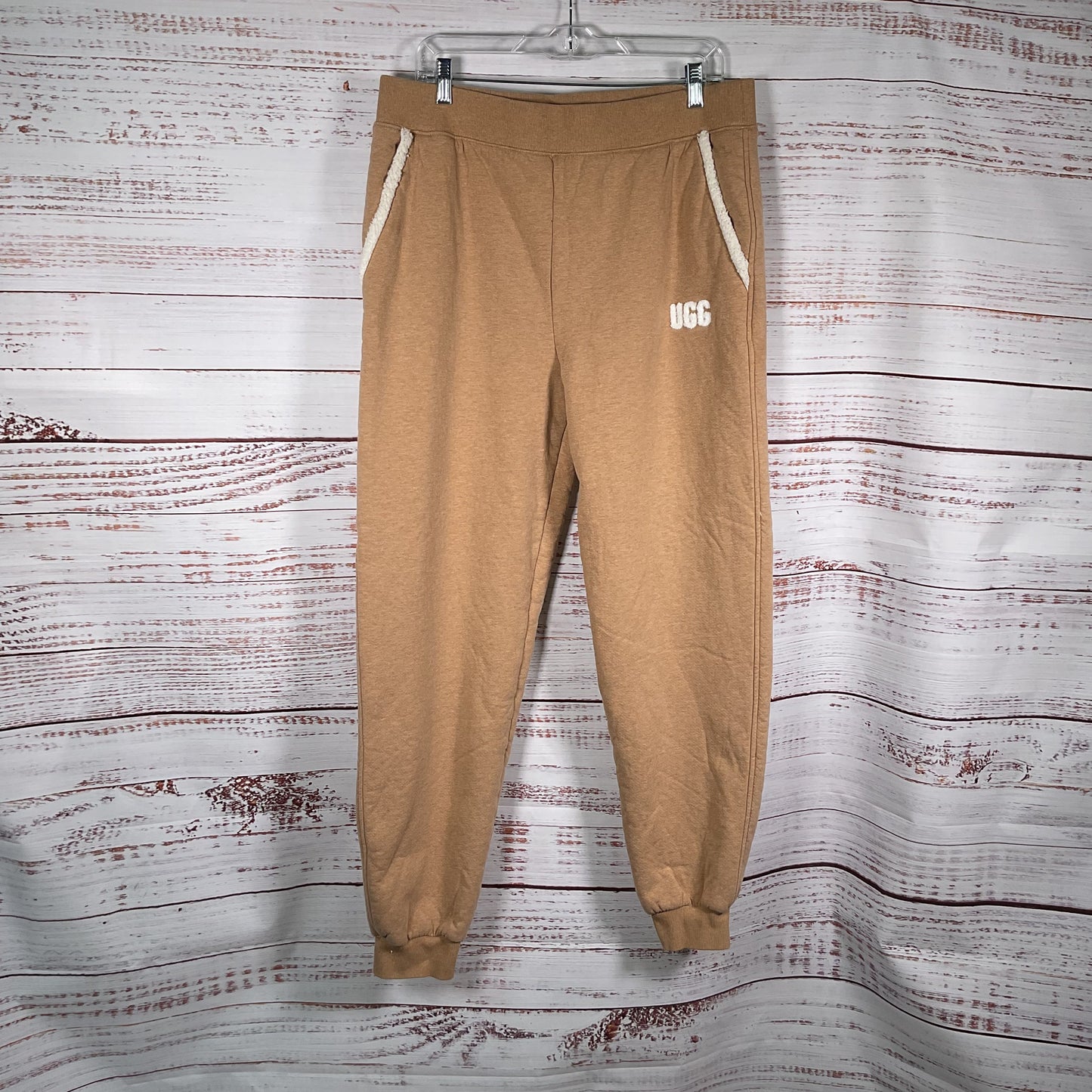 UGG Daylin Bonded Fleece Camel Tan Jogger Pants - Size XL