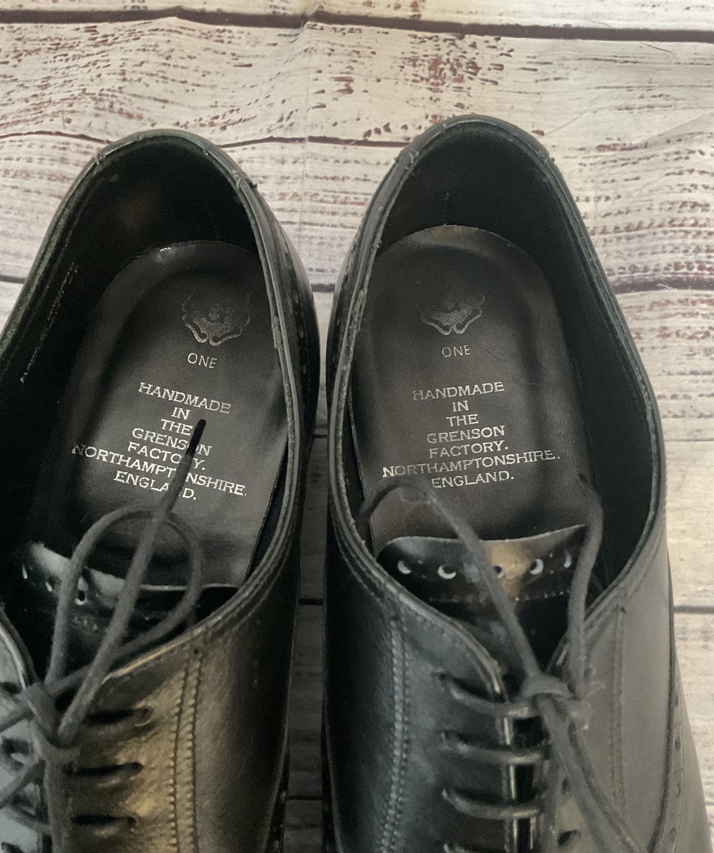 The Grenson Company Leather Oxford Dress Shoes Black