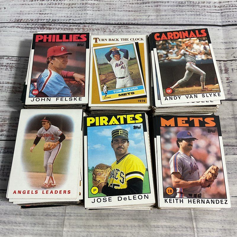 Lot Of 300+ VTG 1986 Topps Baseball Trading Cards