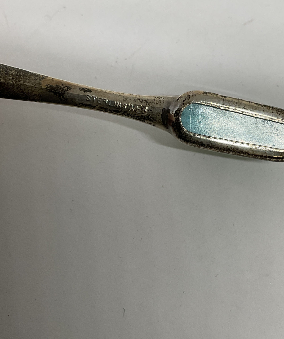 Vintage Web Sterling Silver Baby Toothbrush